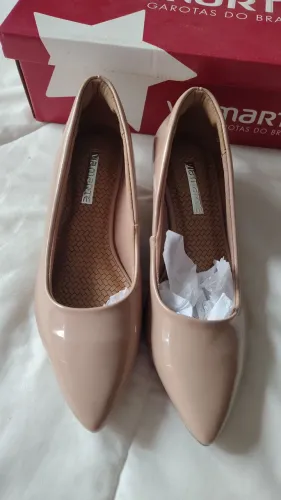 Sapato social nude via Marte tamanho 35