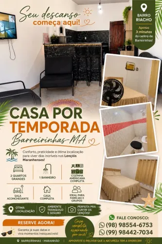 Alugo casa por temporada em Barreirinhas