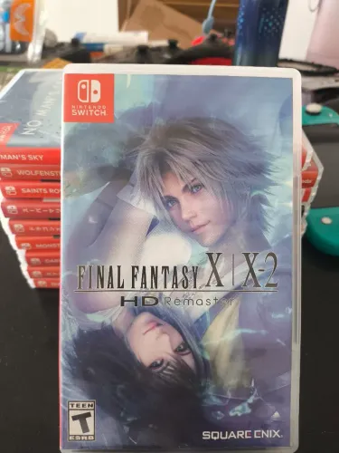 Jogo para nintendo switch usado mídia física final fantasy X/X2 voucher usado
