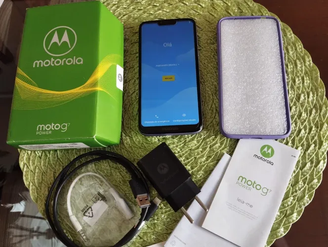 Moto G7 Power lilás 64gb 4gb impecável na caixa