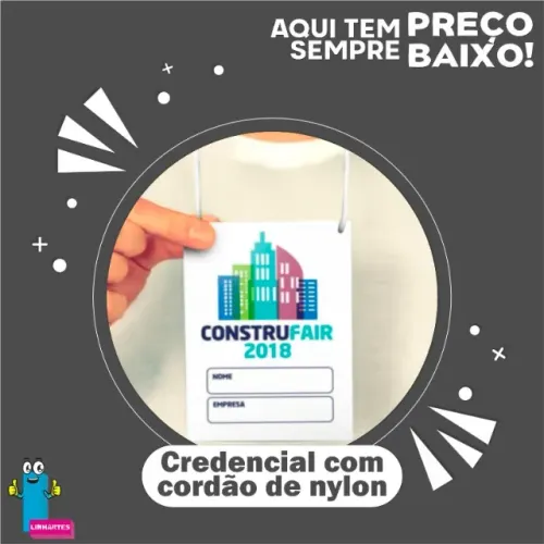 Credenciais personalizadas que transmitem profissionalismo.