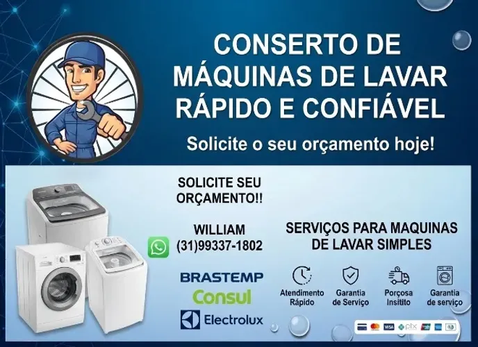 Conserto e manutenção em máquinas de lavar