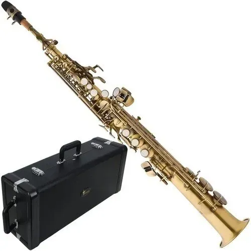 Sax Soprano Eagle Sp502 Vg Envelhecido + Estojo + Acessórios