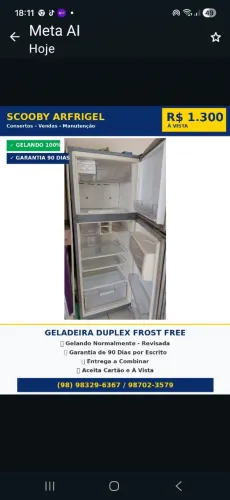 Geladeira frost free