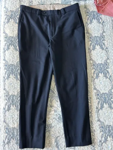 Calça Alfaiataria Zara 40 Azul Marinho