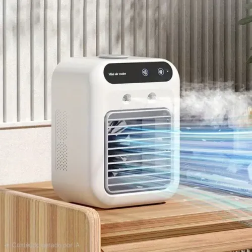 Ventilador multifuncional umidificador de ar portátil USB-C refrigerador de pulverização