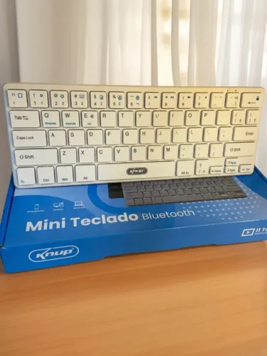 Mini teclado knup bluetooth Branco an8