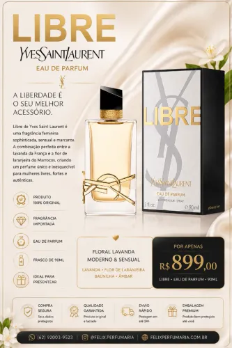 Yves Saint Laurent Libre Eau de Parfum 90ml Original Importado Lacrado