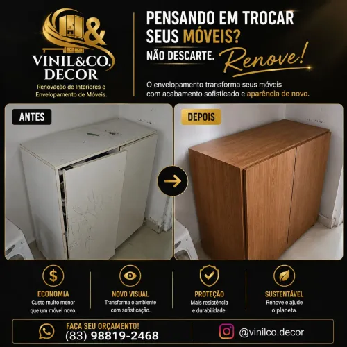 Encelopamento de móveis e interiores