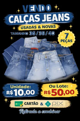 Lote de calça jeans 
