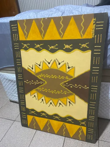 Quadro de pintura forma tribal ?