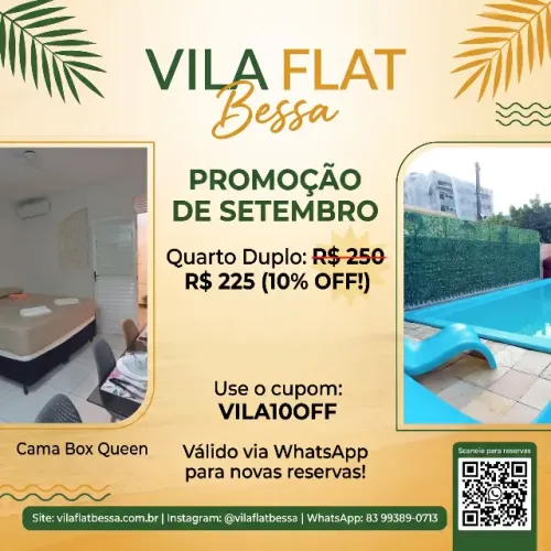 Vila Flat Bessa - Apt. Suíte com terraço - móbiliado