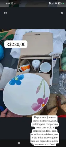 Conjunto de louças porcelana nunca usado