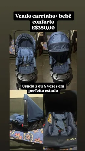 Carrinho e bebe conforto