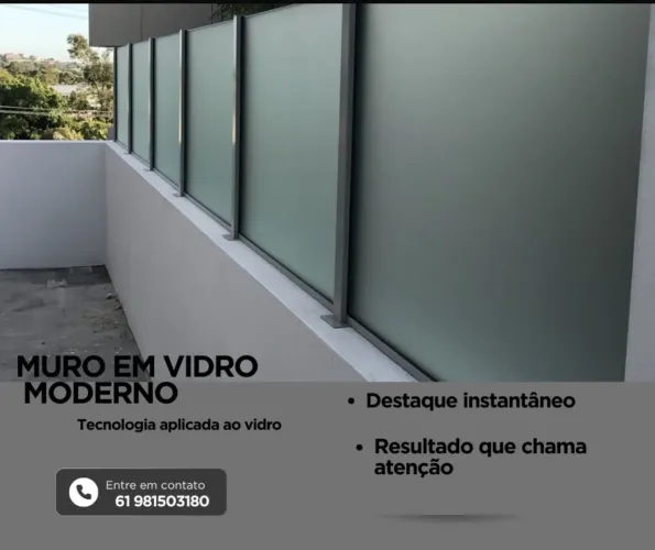 Muro em vidro moderno 