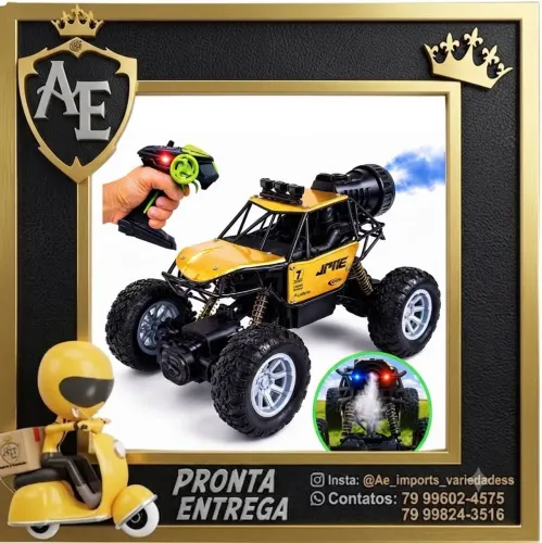 Carrinho controle remoto Solta fumaça