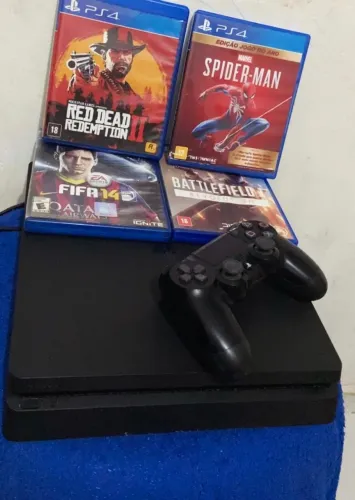Vendo ps4 slim de 1 tera de memória