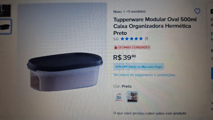 Tupperware Modular Oval 500 ml