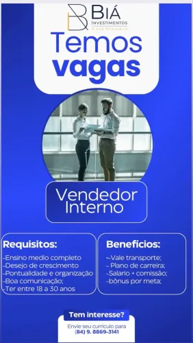 VAGA DE VENDEDOR 