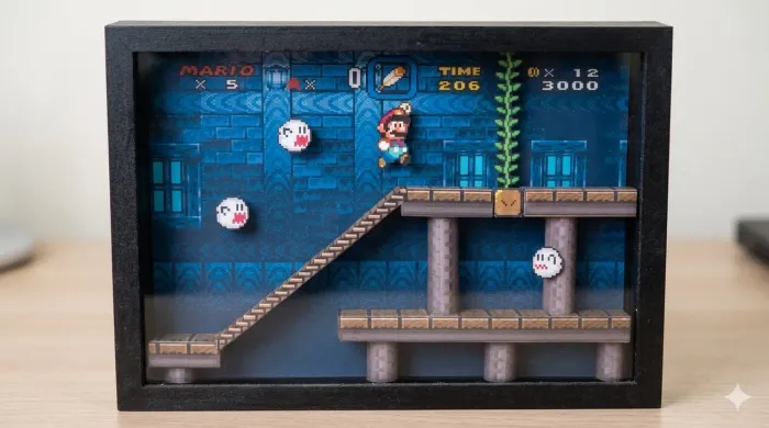 DIORAMA EXCLUSIVO - SUPER MARIO WORLD - GHOST HOUSE