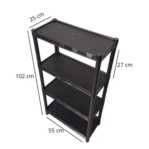 Prateleira 4 andares de plástico 