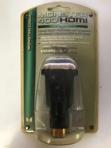 adaptador de video monster 400 hdmi macho para dvi femea