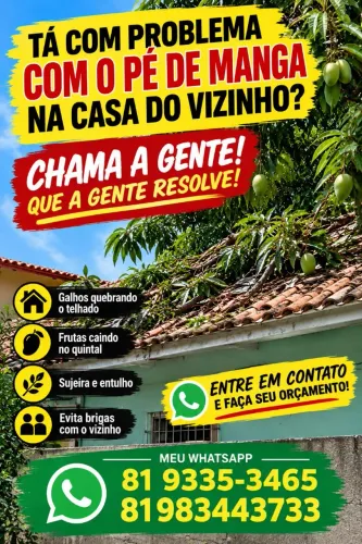 Poda de árvore e capinação