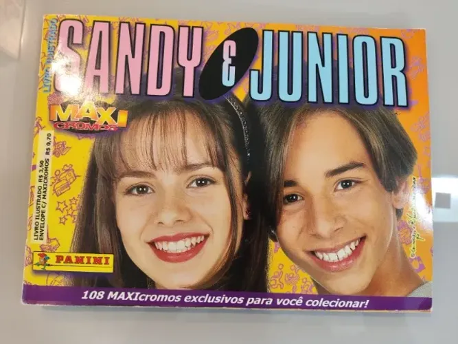 Livro Ilustrado - Sandy & Junior - Álbum de Fotos - Panini - Completo Da Editora | 1995