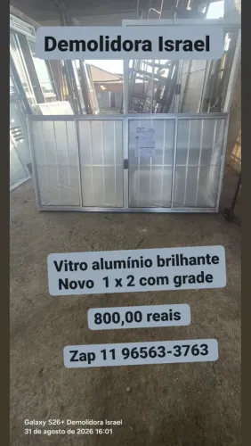 Vitro alumínio brilhante Novo 