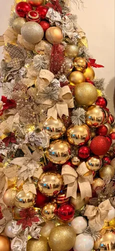 Árvore de Natal Nevada 2,10m Completa - Decoração Luxo