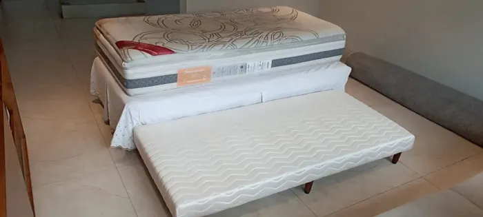 CAMA BOX SOLTEIRO COM COLCHÃO ORTHOCRIN - OPORTUNIDADE