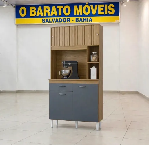 Armário de cozinha Duda ripado( entrega grátis)