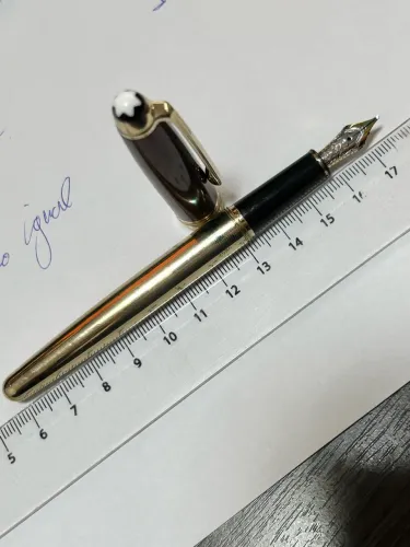 Caneta Tinteiro Montblanc Meisterstück 144 Bordeaux Original - Pena Ouro 18K 750 M