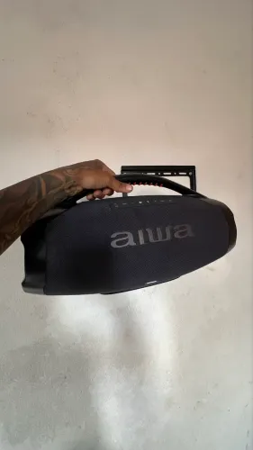 CAIXA DE SOM BOOMBOX PLUS AIWA 200W FUNCIONANDO PERFEITAMENTE! ACEITO CARTÃO!