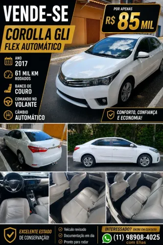 Toyota Corolla GLI 1.8 Flex 16V Aut. 2017