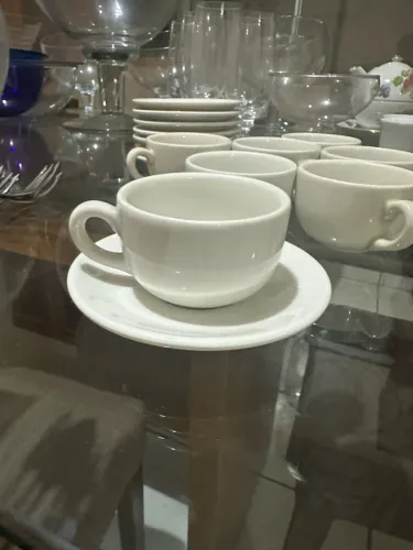 Xícaras café com pires porcelana Schmidt