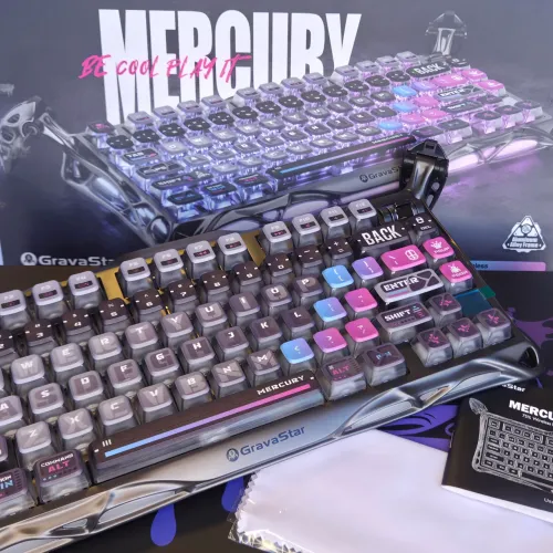 Teclado GravaStar Mercury K1 Pro Cyberpunk - NOVO