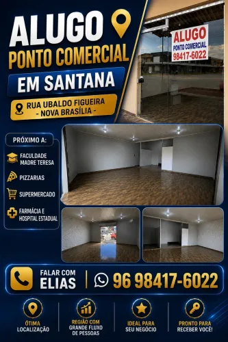 Alugo Ponto Comercial bem Localizado em Santana - AP