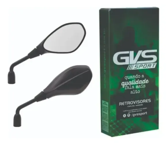Retrovisor Gvs Bmw Gs650 F800 Fixo Yamaha Lente Prata