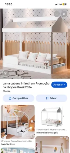 Cama Cabana Infantil Completa - R$ 200
