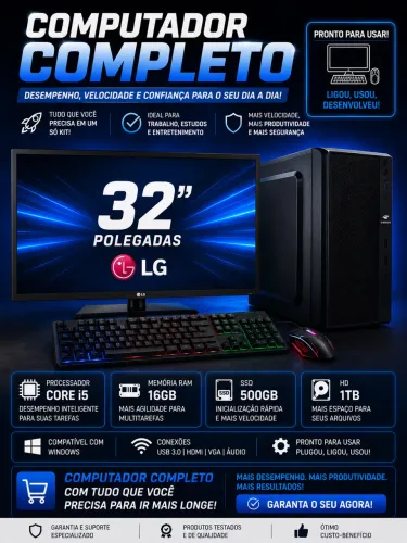 Computador de mesa completo