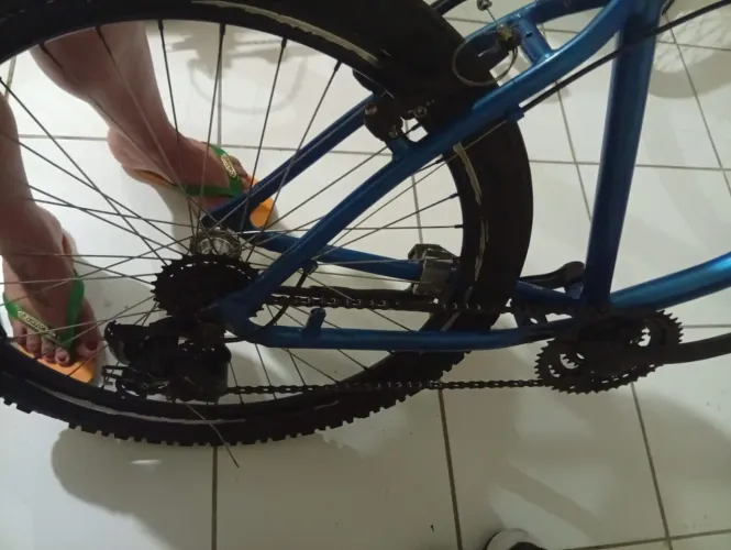 bicicleta aro 26 quadro blitz câmbio e pasador shimano pronta para uso
