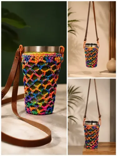 Bolsas de crochê, feitas com fio de malha e fio de poliéster ambos de qualidade premium
