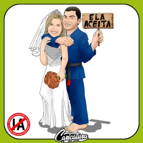 Caricaturas personalizadas sem uso de IA
