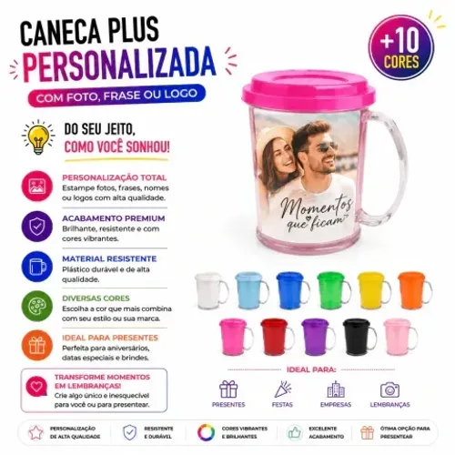 Caneca Personalizada Plus com Foto