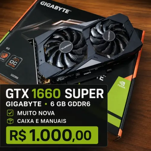 Placa de Vídeo Gigabyte GTX 1660 Super OC 6GB GDDR6 na Caixa