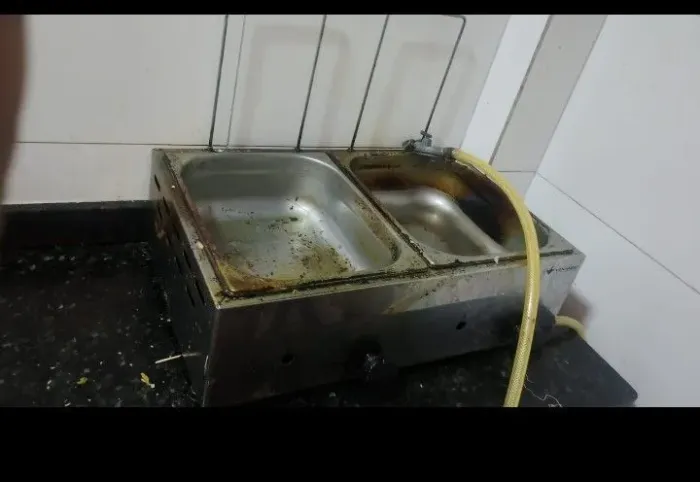 Fritadeira dupla a gas 