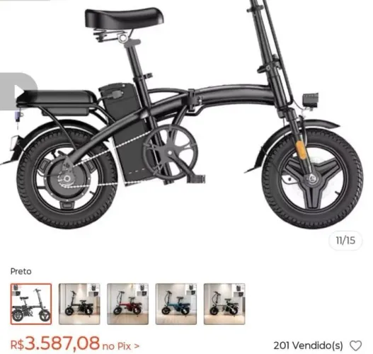 Bicicleta eletrica muda 