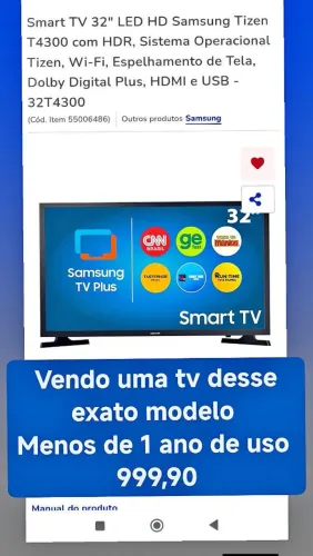 Tv smart Samsung 32