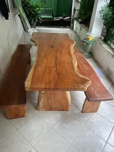 Mesa madeira rústica tronco